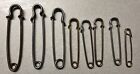 7 Antique Safety Kilt Horse Blanket Laundry Pins 1 Is Brass   1 Small Is Unknown