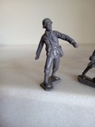 Louis Marx 1963 Wwii German Infantry Plastic Toy Soldiers   4pc Mixed Lot 