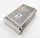 Unusual Cigarette Box Sterling Silver Hinged Bottom Birmingham 1953 J Gloster
