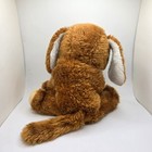 Russ Berrie Brown   White Puppy Dog Plush 9    Stuffed Animal Korea Vtg