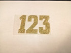  glitter  Numbers- Iron On Transfer For T-shirt   Other Fabrics-small- 3 Sizes