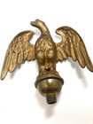 Vintage Brass Eagle Flag Pole Finial Topper 6 Inch Bird