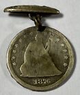 Love Token 1876 Seated Quarter   6701  Has A Lapel     Mount 