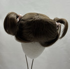 Apple Valley Pia Doll Wig Size 14-15 Short Brown Ponytails  New  Old Stock