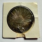 1832 Mexico Silver 8 Reales Coin Libertad Cap   Rays Eagle   Snake