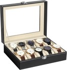 12 Slots Pu Leather Watch Box Organizer Box Jewelry Storage Display Case Gift