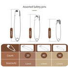 150 Pack Safety Pins Assorted Sizes Small Large Silver For Sewing Crafts