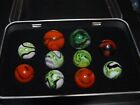 Htf  Peltier Mansion Marbles  W 2 Larger Marbles Keepers F-5
