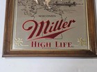 Miller High Life Bass Mirror Sportsman Series First Edition Bar Beer Decor