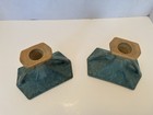 Roseville Pottery Rare Earlam Candle Holders candle Sticks