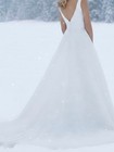 Justin Alexander 8824 Classic V-neck Ivory Lace A-line Wedding Dress Size 10 Nwt
