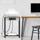 Modern Nightstand W charging Station Bedside Table End Table Bedroom Office