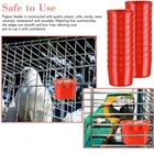 8pcs Red Round Cage Cup Hanging Water Feeder For Poultry Gamefowl Rabbit Chicken