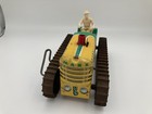 Vintage Marx  5 Climbing Tractor Tin Yellow green Windup Does Not Work 9x5x4 5  