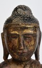 18th Century  Shan  Antique Burmese Wooden Seated Buddha