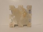 Vintage Polished Onyx Marble Natural Stone Square Heavy Ashtray Aztec 5  X 5 