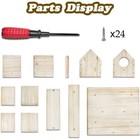 Diy Outdoor Wooden Bird Feeding Build House Window Feeder Birdhouse Protector