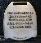 Caterpillar Cat Crawler Ohio Machinery Company Columbus Pocket Watch Fob Maco Oh