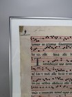 Antique 16thc Medieval Manuscript Vellum Leaf Framed Gregorian Chant Music Art