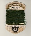 Green Wool 100  Made In England For Antique Clothing Repair