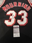 Alonzo Mourning Autographed Jersey Miami Jsa Sticker And Cert Card