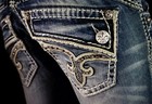  180 Buckle Rock Revival Jeans  johanna  Leather Inserts Boot 26 X 33