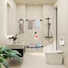 Matte Black Bathroom Hardware Set Extendable Towel Racks For Bathroom 5pcs
