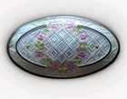 Antique Watson Victorian Marked Sterling  genuine Cloisonne  Brooch