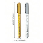 2ps Gold   Silver Metal Paint Pens For Diy Drawing Craft scrapbook sign-making