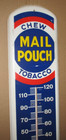 Mail Pouch Tobacco -- Vintage Country Gas Station W Va Thermometer Sign Big Size