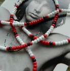 Jim Morrison Style Cobra Necklace 1985 Authentic Red Cobra Bead Necklace 