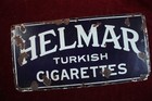   Vintage Antique Helmar Turkish Cigarettes Porcelain Sign Early Advertising  