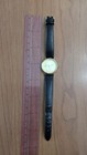 Disney Mickey Mouse Vintage Classic Watch Lorus Gold Tone Case  New Leather Band