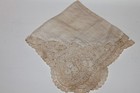 Vintage Princess brussels Mixed Lace Handkerchief   Hanky