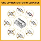 Deigcyu 20 Pack 8-in-1 Led Strip Connectors With 6 6ft  2m  20awg Small