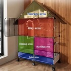 50    Large Wrought Iron Bird Flight Cage With Stand   Wheels For Parrots Conure