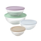 8-piece Glass Mixing Bowl Set  Borosilicate Glass