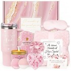 Spa Gift Basket For Women - 13-piece Strawberry Daiquiri Set With Tumbler   Blan
