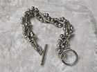 Sterling Silver 925 Helix Dna Peppercorn Toggle Clasp Bracelet 53g 