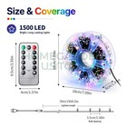 1500 Led Fairy String Lights Christmas Tree Wedding Xmas Party Outdoor Decor