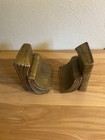 Vintage Pm Craftsman Brass Metal Cast Stack Of Cascading Books Book Ends Mcm
