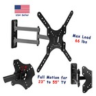 Full Motion Tv Wall Mount Swivel Bracket 32 40 42 47 55 Inch Led Lcd Flat Screen