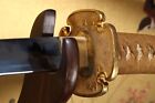 Japanese Imitation Samurai Sword Katana 39 76inch Gold Tsuba Scabbard Saya Iaido