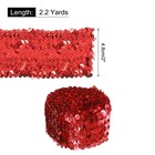 2 2 Yards 2 Inch Elastic Sequins Trim 5 Row Flat Sequin Strip Red