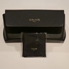 Celine Paris - Black Pebbled Genuine Leather Sunglasses Soft Case