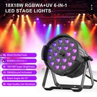 10pcs U king Led Par Light Zoom 18x18w Rgbwa uv 6in1 Disco Stage Wash Light