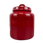 Rae Dunn By Magenta Christmas Holiday Red Jingle Bells Cookie Jar Canister Nwot