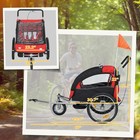 Elite 2-seat Kid Bicycle Trailer Steel W  Water Resistant Windows