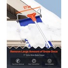 Uimoso Adjustable 4 1-17 2 Ft Snow Roof Rake With 17 In Aluminum Blade   Wheels