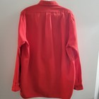 Vintage Ll Bean Long Sleeve Button Up Dress Shirt Size 16-16 1 2 Made In Usa Red